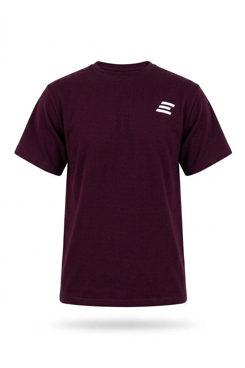 Boxy Fit T-Shirt — Burgundy