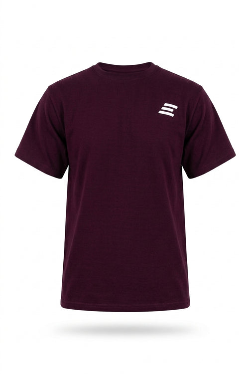 Boxy Fit T-Shirt — Burgundy