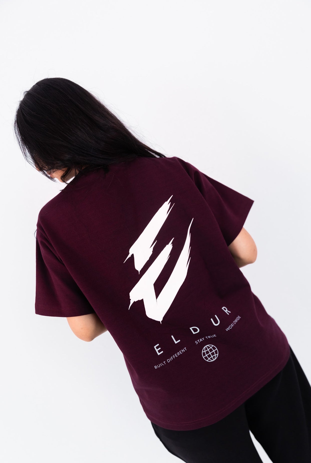 Boxy Fit T-Shirt — Burgundy