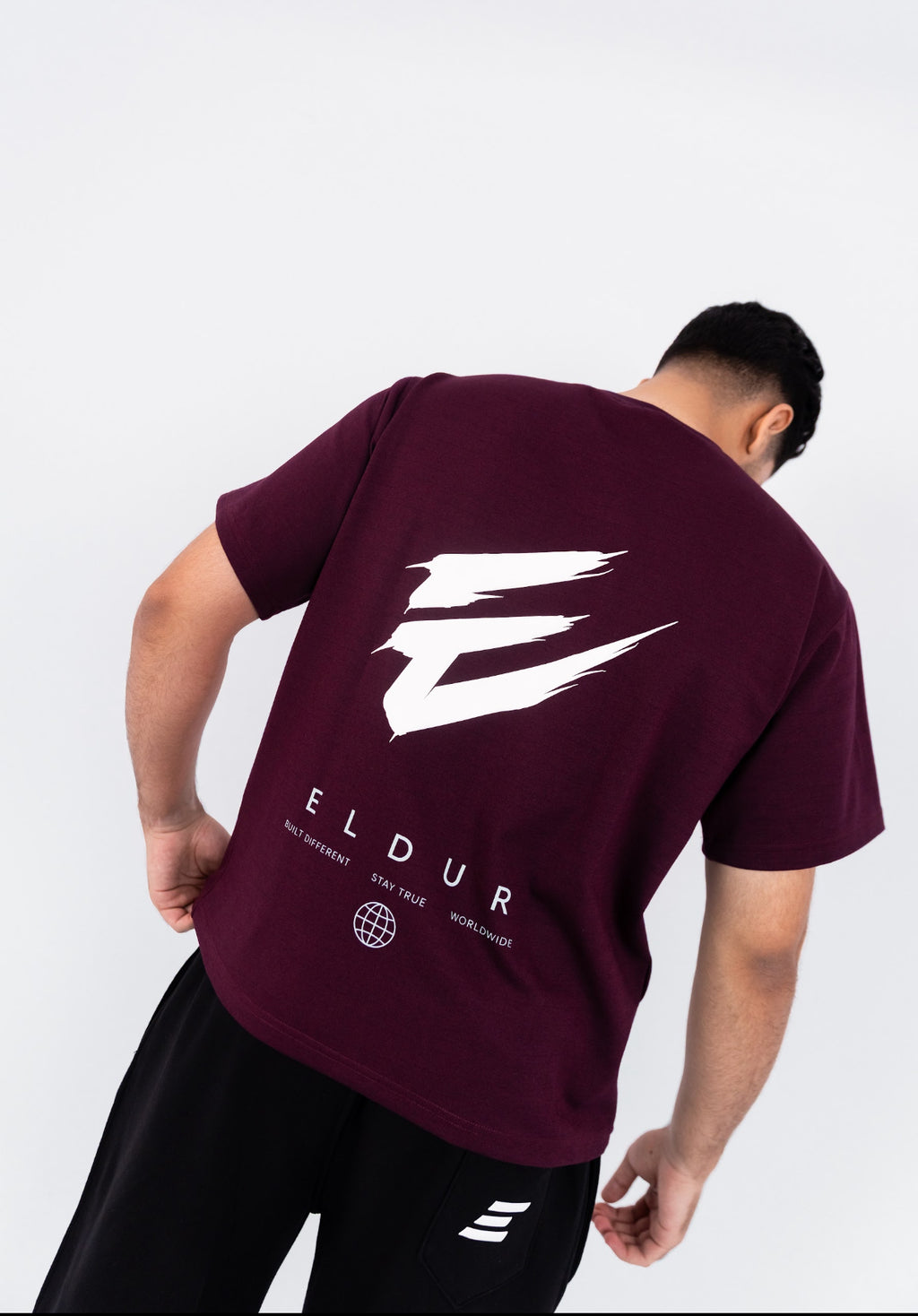 Boxy Fit T-Shirt — Burgundy