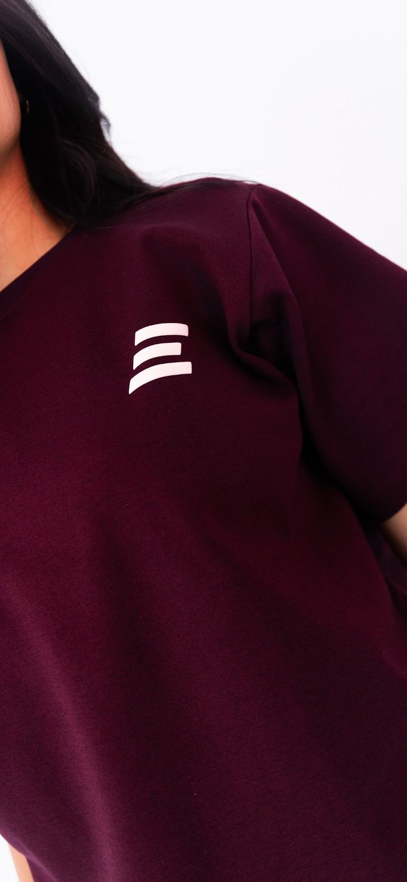Boxy Fit T-Shirt — Burgundy